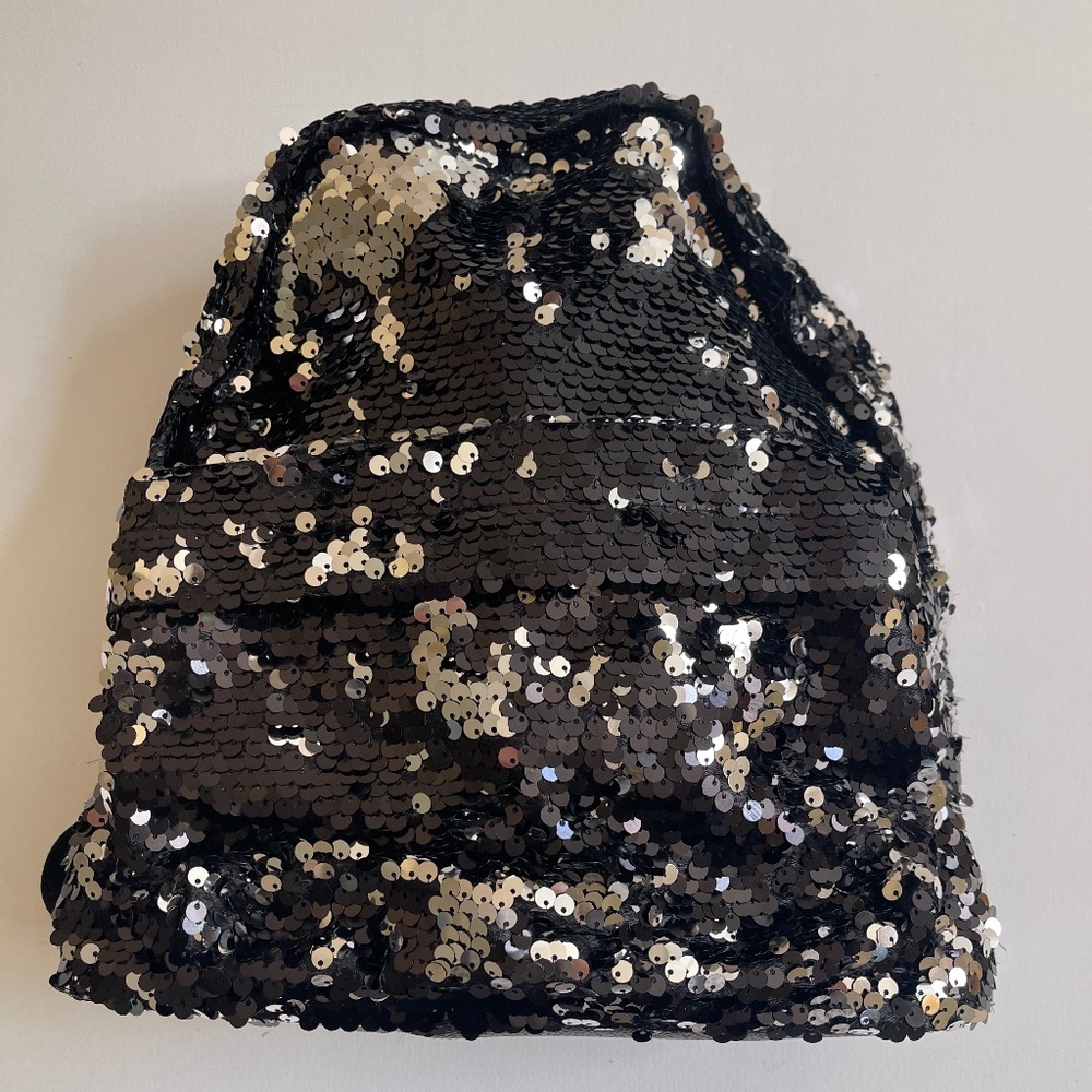 Mini Sequin Back Pack Black *new*